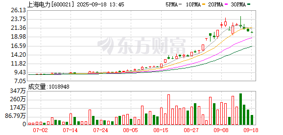 景盛配资 上海电力：拟投资不超37.8亿元建设上电绿能奉贤1号海上光伏项目